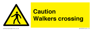 Caution walkers crossing